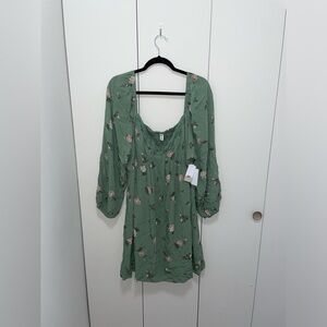 NWT BP Green Floral Dress